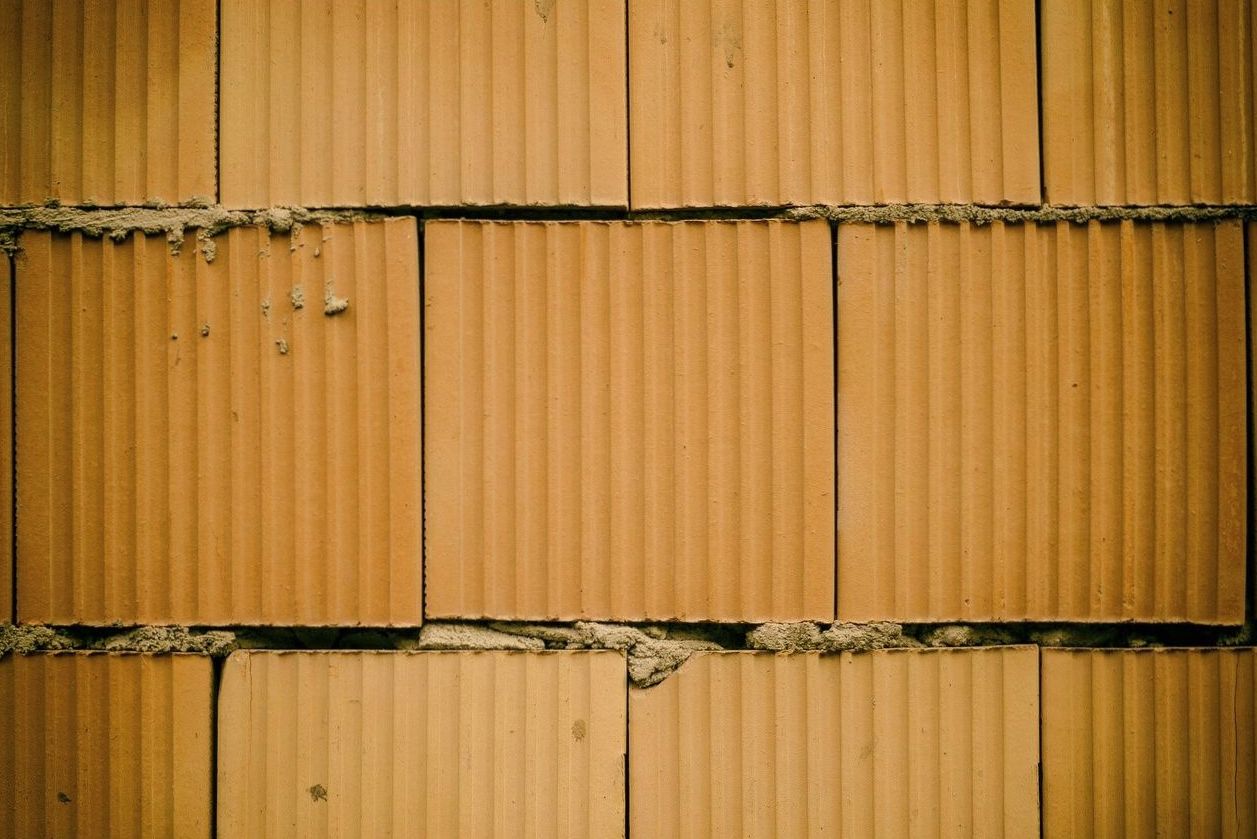 Clay block masonry work
