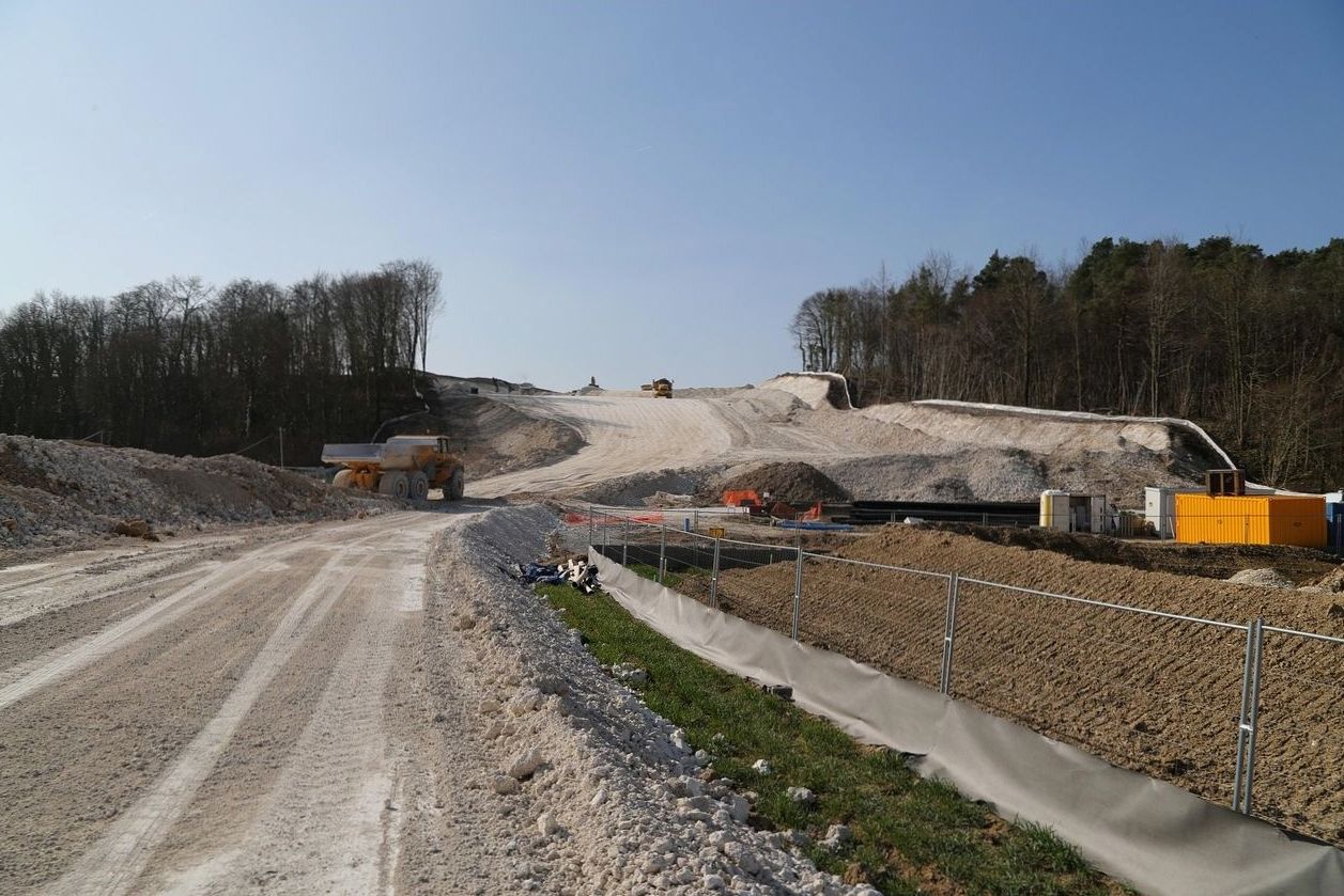 Road construction and earthworks site